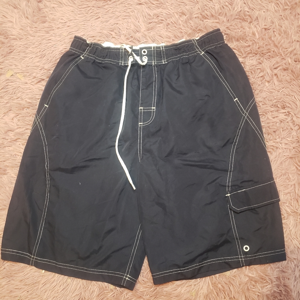 Tera gear swim trunks medium men's navy blue